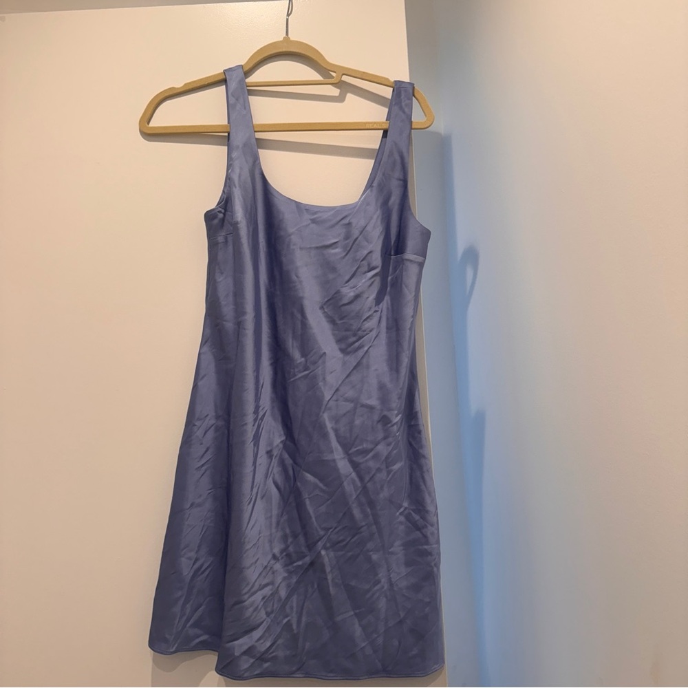 NWT! Abercrombie & Fitch Satin Slip Mini Dress in blue size Medium